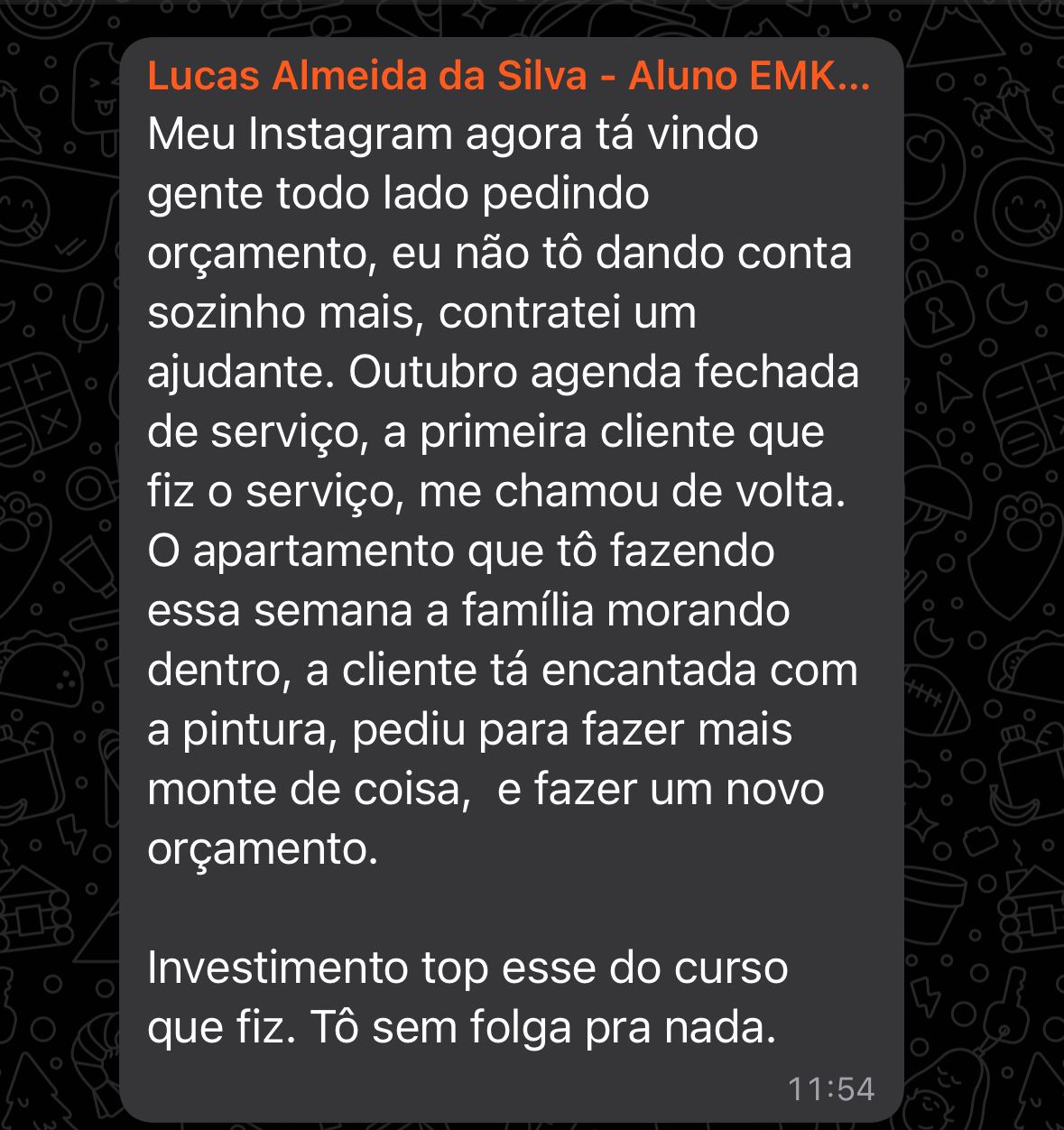 Print WhatsApp Lucas Almeida da Silva